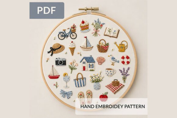 A Cottagecore Embroidery Pattern for Boutique Apparel