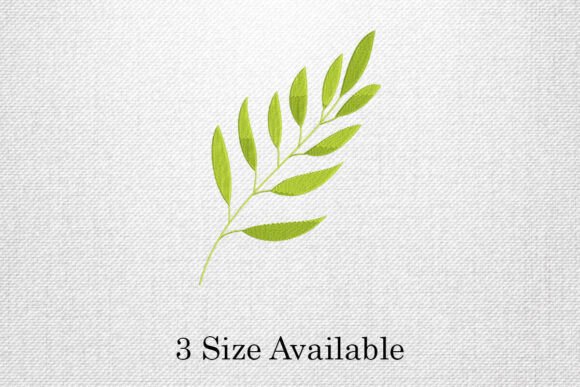 A Designer's Look at the Simple Green Leaf Branch Embroidery