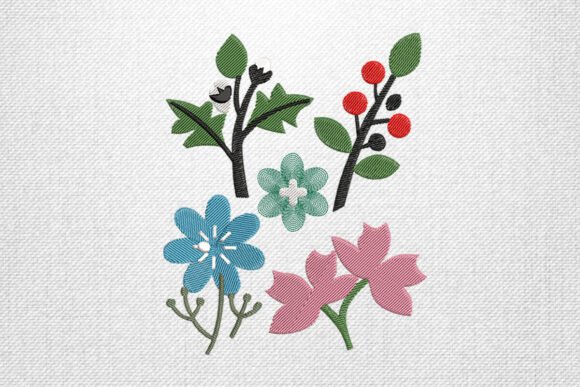 A Designer's Take on the Colorful Floral Branch Embroidery Set