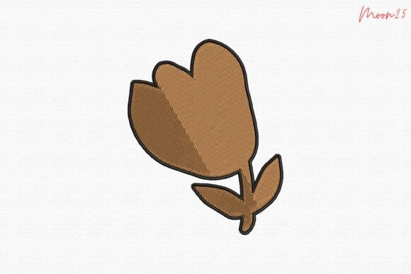 A Review of the Minimal Brown Flower Embroidery Design