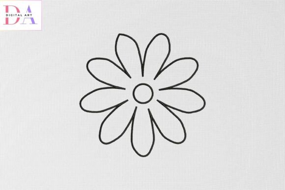 An Embroidery Designer Reviews the Simple Outline Flower
