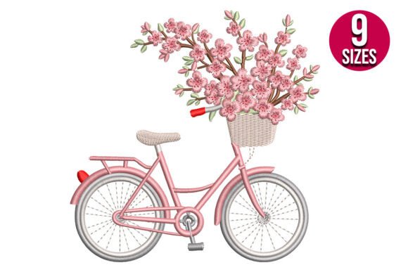 Cherry Flowers Bike: A Charming Floral Bicycle Design