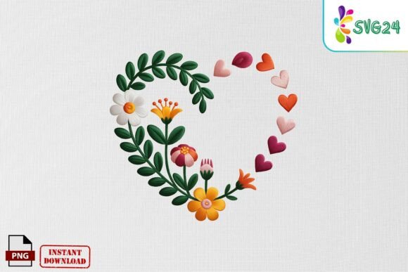 Floral Heart Frame for Elegant Branding