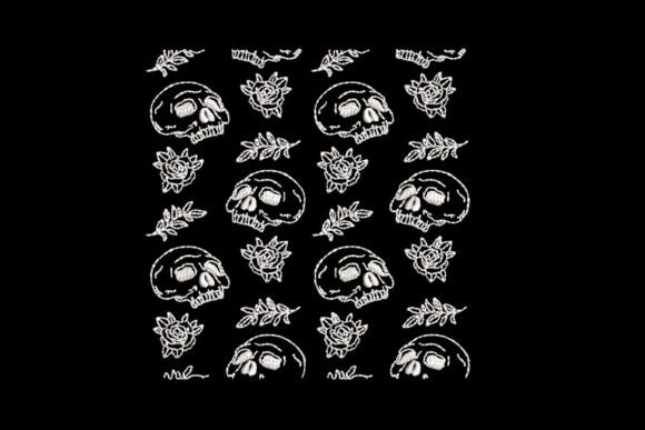 Gothic Skull and Rose Embroidery: A Unique Gift