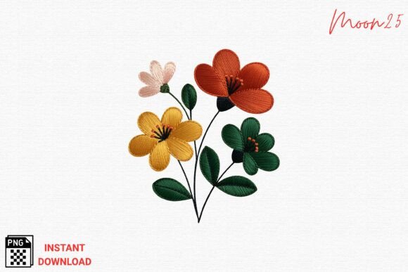 Review: Colorful Floral Embroidery PNG Art